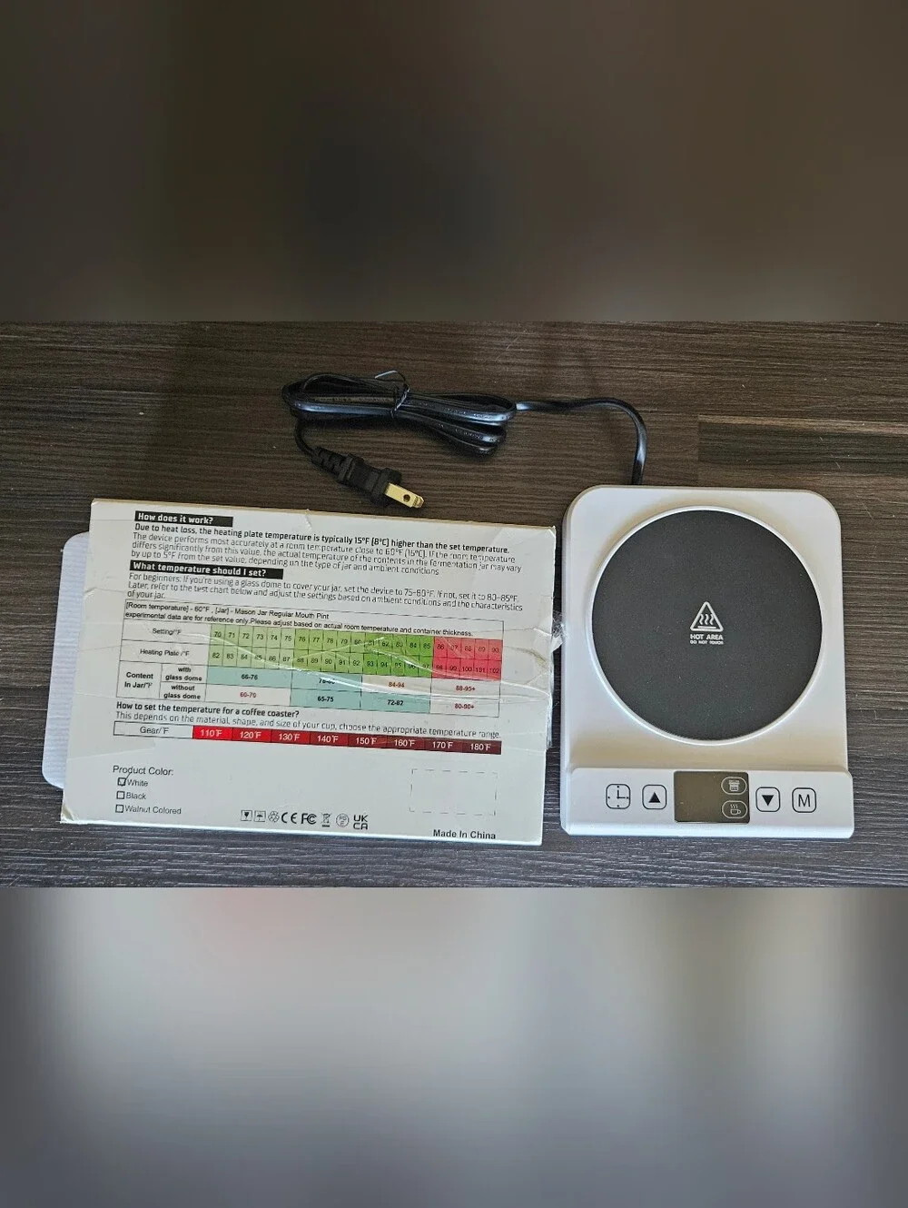 Multifunctional White Electric Heater Hot Plate with Digital Controls